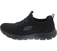 Skechers Damen Summits Top Player Sneaker, Schwarzer Strickbesatz, 38 EU