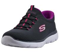 Skechers Summits Top Player Sneaker, Grey Charcoal Black Purple, 35 EU