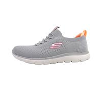 Skechers Damen Sneaker Summits Top Player Grau Strick/Pink & Koralle, Größe 37 EU