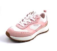 Skechers Sunny Street Spring Stroll Sneaker für Damen, Hellrosa Wildleder-Mesh-TPU-Besatz, 40 EU