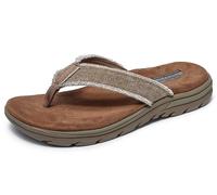 Skechers Supreme Bosnia Sandal Herren Zehentrenner | Lässige, entspannte Passform, Memory-Schaum, Flip-Flop-Sandale, Obermaterial aus Segeltuch