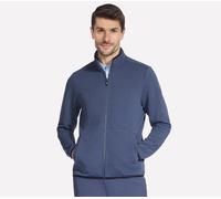 Skechers The Hoodless Kapuzenpullover Ottoman Jacke in Blau/Rot, Größe Klein