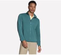 Skechers The Hoodless Kapuzenpullover Ottoman Jacke in Grau/Grün, Größe XL