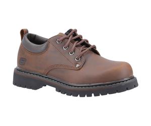 Skechers Tom Cats Leder Herrenschuhe In Dunkelbraun Mit Schnürung EU 46 / UK 11