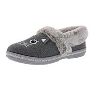 Skechers Too Cozy Meow Damen-Pyjama, Hausschuhe, Dunkelgrau, 40 EU