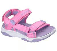 Sandale SKECHERS "TREAD SEEKER", Mädchen, Gr. 30, rosa, flieder, Mesh, Textil, Mesh, kontrastfarbene Details, Schuhe Sandale, Sommerschuh mit Klettverschluss, Größenschablone zum Download (92977963-30