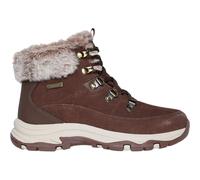 Skechers Damen Trego Snow Worries Stiefelette, Schokoladenbraunes Wildleder, Duraleather-Kunstfell, 39 EU