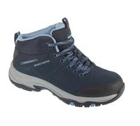 Skechers Trego - Trail Destination 180005-NVGY, Women Trekking Shoes, Navy | Duraleather Sneaker, luftgekühlte Memory-Schaum-Einlegesohle, flexible Traktions-Laufsohle, maschinenwaschbar