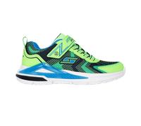 Sneaker SKECHERS "TRI-NAMICS", Damen, Gr. 30, schwarz (limette, schwarz), Lederimitat, Textil, kontrastfarbene Details, Schuhe Sneaker, Klettschuh mit Gummizug, Größenschablone zum Download (46758037-