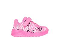 Skechers Sneaker UNO LITE Kinder Gr. 25 Pink Lederimitat Klettschuh mit bunten Herzen