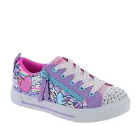 Skechers Mädchen Twinkle Toes: Twinkle Sparks - Flying Hearts Sneaker in Silber, Größe 28.5