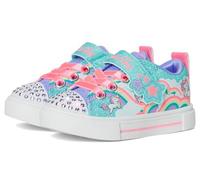 Skechers Twinkle Sparks-Jumpin' Clouds Kinder-Sneaker, Türkis/Multi, 10 Toddler