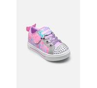 Lauflernschuh SKECHERS "TWINKLE SPARKS LIGHTS", Kinder, Gr. 26, bunt (lavendel, multi), Lederimitat, modisch, Schuhe, Sneaker,Blink,-Klettschuh mit Glitzer, Größenschablone zum Download (56572706-26)