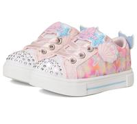Lauflernschuh SKECHERS "TWINKLE SPARKS LIGHTS", Kinder, Gr. 23, bunt (hellrosa, multi), Lederimitat, modisch, Schuhe, Sneaker,Blink,-Klettschuh mit Glitzer, Größenschablone zum Download (60948426-23)