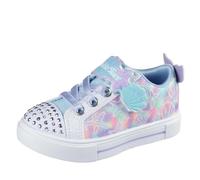 Lauflernschuh SKECHERS "TWINKLE SPARKS LIGHTS", Jungen, Gr. 24, bunt (weiß, multi), Lederimitat, Schuhe Lauflernschuh, Sneaker,Blink,-Klettschuh mit Glitzer, Größenschablone zum Download (60127519-24)