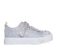 Skechers Twinkle Toes: Heart Steps - Shimmer Sweetie Shoes in Grau/Rosa, Größe 25