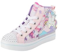 Skechers Twinkle Toes Sneaker, Pink Synthetic Multi Trim, 35 EU