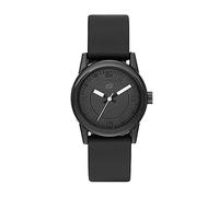Skechers Uhr für Damen Rosencrans, Dreizeigerwerk, 30 mm Gehäuse aus schwarzem Polycarbonat mit Silikonarmband, SR6028