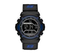 Skechers Uhr für Herren Flournoy, Digitales Uhrwerk, 53mm Schwarzes Polykarbonatgehäuse mit Nylonarmband, SR1032