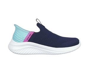 Skechers Ultra Flex 3.0 - Fresh Time Kinder Slipper, blau, Größe 28 28