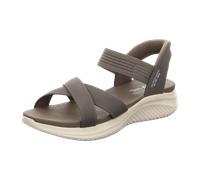 Sandale SKECHERS "ULTRA FLEX 3.0-NEVER BETTER", Damen, Gr. 40, grau (taupe), Textil, Schuhe Sandale, Freizeitschuh, Sandale mit Slip-In Funktion, Topseller (97060505-40) taupe