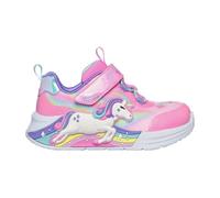 Lauflernschuh SKECHERS "UNICORN CHASER LIGHTS", Baby, Gr. 25, bunt (pink, multi), Lederimitat, Textil, Glitzer, Schuhe Lauflernschuh, Babyschuh, Blinkschuh m. Einhornmotiv, Größenschablone zum Downloa