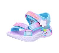 Sandale SKECHERS KIDS "UNICORN DREAMS SANDAL MAJESTIC BLISS" Gr. 33, bunt (lila, türkis, hellrosa) Kinder Schuhe Sandale mit blinkender Einhorn-Applikation (99684153-33)