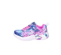 Skechers Unicorn Dreams Heart Sparkles Sneaker für Mädchen, Marineblaues glitzerndes Netzgewebe mit Mehreren Zierteilen, 13 UK Child