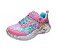 Skechers Unisex für Kinder. 302299L S-Lights S-Schuhe: Unicorn Dreams Wishful Magic türkis, rosa (32), Wohnung, 1 bis 3 cm, Klettverschluss,