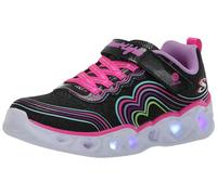 Skechers Unisex-Child Lights-Retro Hearts Sneaker, Schwarz/Multi, 12.5 Little Kid