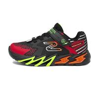 Skechers 400138L/BKRD S Lights-Flex-Glow Bolt Kinder Jungen Sneaker Turnschuhe Halbschuhe schwarz/rot, schwarz, 31 Schwarz