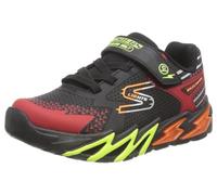Skechers 400138L/BKRD S Lights-Flex-Glow Bolt Kinder Jungen Sneaker Turnschuhe Halbschuhe schwarz/rot, schwarz, 32 Schwarz