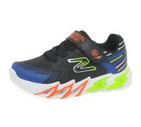 Skechers Unisex Kinder Flex-Glow Bolt Schlüpfen, Schwarz, 34 EU
