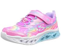 Skechers Mädchen Flutter Heart Lights - Groovy Swirl Sneaker in Hot Rosa/Violett, Größe 35.5