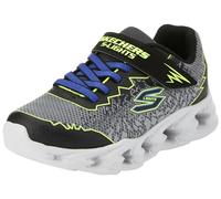 Skechers Unisex Kinder Jungen Sneaker, Schwarz Synthetik Gelb Blau Trim, 36 EU