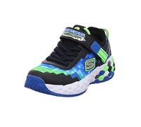 Skechers Unisex Kinder Mega-Craft 2.0 Platform, Black Blue Textile Synthetic Lime Trim, 34 EU