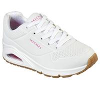 Skechers Unisex-Kinder UNO - Stand on AirSneaker, weiß/rosa, 5.5 Big Kid