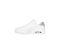 Skechers UNO Court Damen-Sneaker im Court-Stil, Weißer Duraleather Naturbesatz, 40 EU