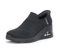 Skechers UNO Damen Wedge-Kickin' Knit Hands Free Slip-In-Sneaker, Schwarz/Schwarz, 41 EU