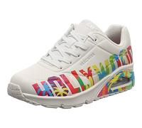 Keilsneaker SKECHERS "UNO-ONE FOR STARS" Gr. 37, weiß (weiß, kombiniert) Damen Schuhe Sneaker mit HOLLYWOOD-Schriftzug, Freizeitschuh, Halbschuh, Schnürschuh (25605262-37)