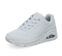 Sneaker SKECHERS "Street Uno - Stand on Air", Damen, Gr. 40, blau (hellblau), Lederimitat, Schuhe Sneaker, Freizeitschuh, Halbschuh, Schnürschuh mit Memory Foam, Topseller (18236818-40) hellblau