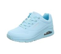 Skechers Damen Uno Stand On Air Sneakers, Light Blue Durabuck Mesh, 41 EU