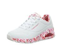 Skechers Damen Sneaker UNO LOVING LOVE Weiß/Pink/Rot, Schuhgröße:EUR 37