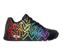 Skechers Sneaker Lederimitat Schwarz/Multi Größe 42