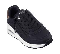 Skechers Uno Gen1 Zip And Stride Sportschuhe EU 34 Black Synthetic / Rose Gold Trim