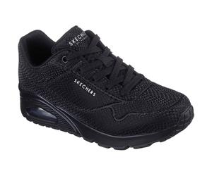 Skechers UNO - Glänzende Schuppen Polyurethan Damen Schwarze Standard-Sneaker EU 42 / UK 8