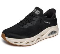 Skechers UNO Glide-Step Air Gliders Herren-Sneaker, Schwarz gestrickt, 43 EU