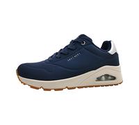 Sneaker SKECHERS "UNO GOLDEN AIR", Damen, Gr. 42, blau (navy), Lederimitat, Schuhe Sneaker, Freizeitschuh, Halbschuh, Schnürschuh mit Metallic-Einsatz (20961641-42) navy