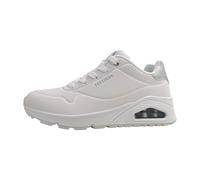 Skechers Damen Uno Golden Air Turnschuhe, White Durabuck/Silver Trim, 42 EU