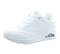 Skechers Damen Uno Golden Air Turnschuhe, White Durabuck/Silver Trim, 40 EU